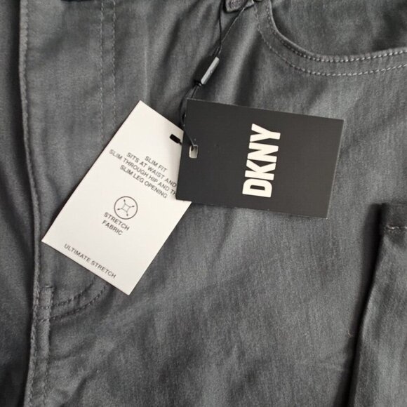 DKNY Men's Ultimate Stretch Pants Stanton Slim Fit 39x30 Gray D1 NWT - Picture 3 of 16